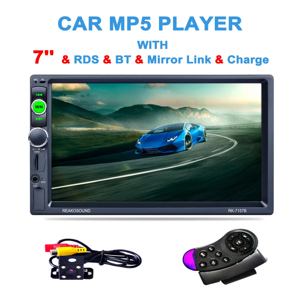 7 1080P HD Touch Car Audio Stereo MP5 Player with font b Camera b font Support