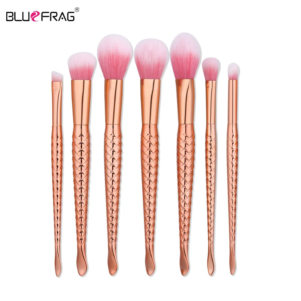 BLUEFRAG 7pcs Makeup Brushes Professional Foundation Eyeshadow Eyeliner Brushing Powder Blush Concealer MakeUp Brush Tool Brand|makeup brushes