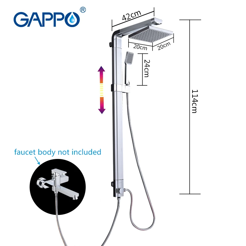 GAPPO смесители для душа дождевой Душ Набор для ванной водопад смеситель для душа кран настенный смеситель для ванной комнаты armatur