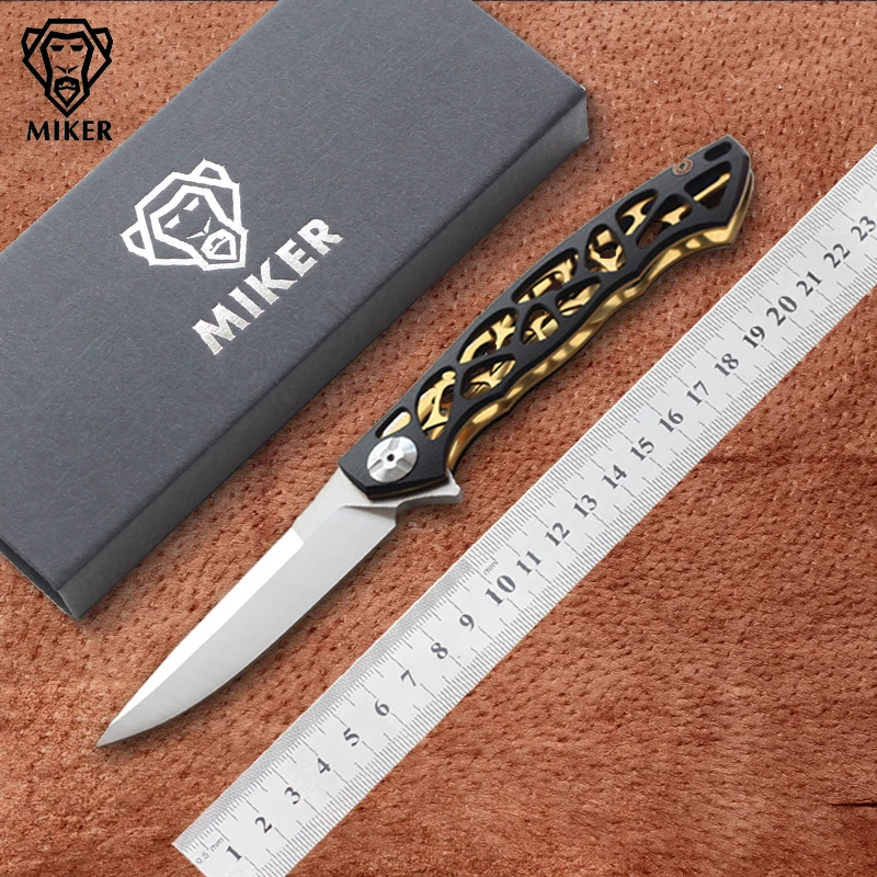 

Free shipping,MIKER Monkey Version Dmitry Sinkevich Custom folding Knife,Blade:D2,Handle:G10+Stainless steel,outdoor EDC tools
