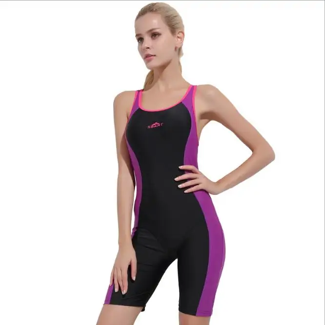 

One Piece Swimsuit Plus Size Swimwear Women Swimsuit Competition Training Bathing suit Bodysuit Surfing Suits Wetsuit purple
