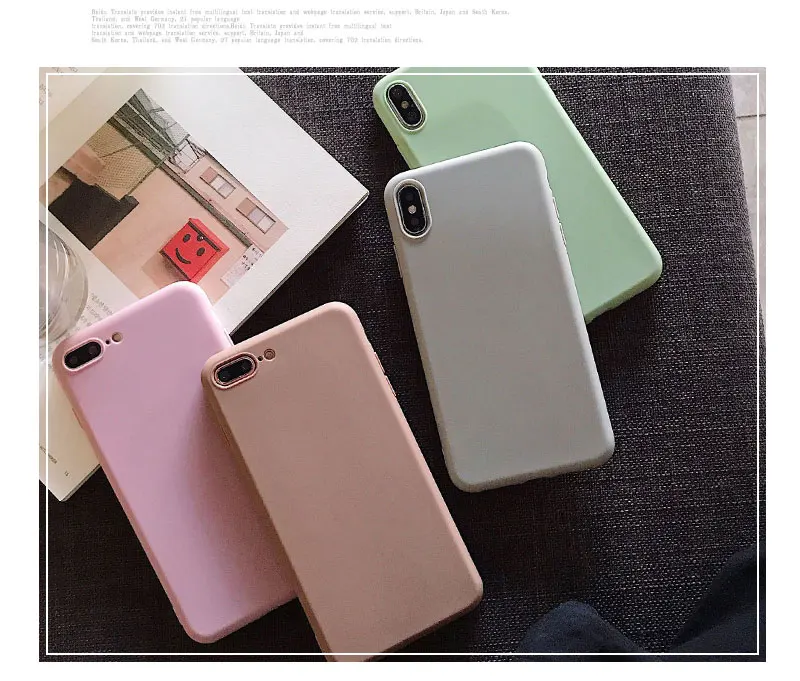 Silicone Candy Color Case For iPhone 8 8plus 7 7 Plus Phone Cases For iFhone 6 s 6s Plus X XR XS Max Cases Cover Coque Capinha (16)