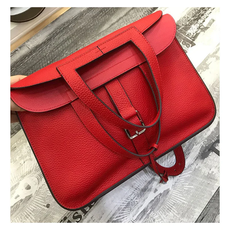 The new soft leather lychee pattern luxury handbags women bags designer feel very soft and powerful women's shoulder bags