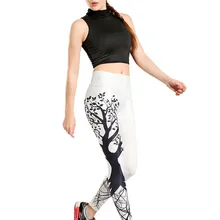Для женщин 3D цифровой печати оливковое дерево Фитнес упражнения Леггинсы для женщин быстрое высыхание ботильоны Длина энергии Брюки для девочек Мотобрюки женская одежда