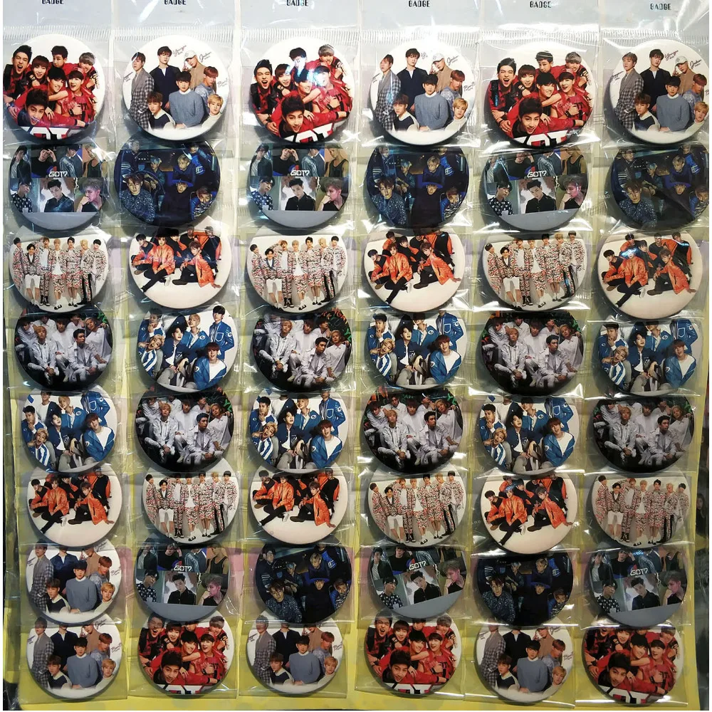 GOT7 # B KPOP звезды моды 45 мм 16/24/48 шт./заказ PIN Назад Знак пуговичная брошь для мешок