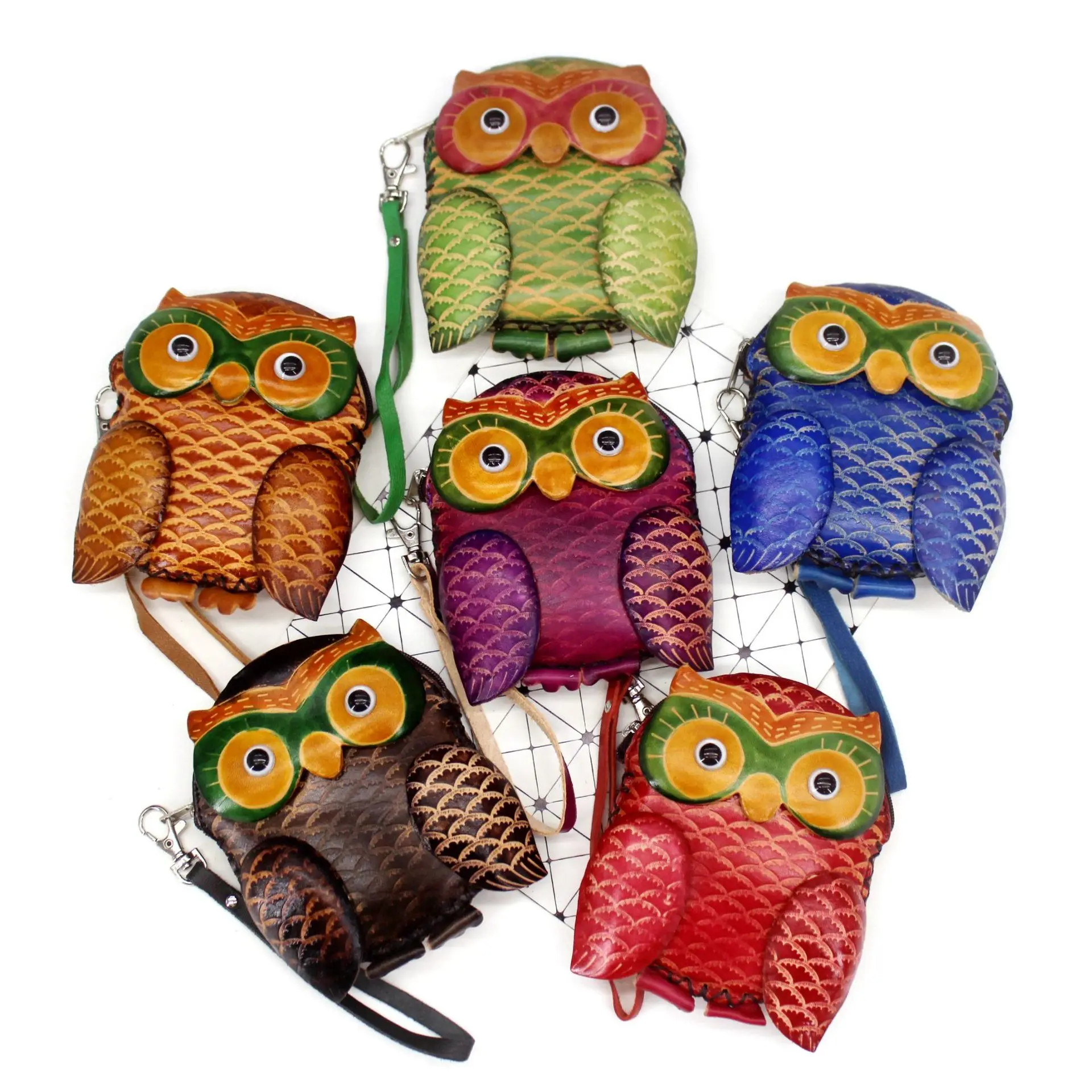 Women's Genuine Leather Coin Purse Zipper Pocket Size Pouch Change