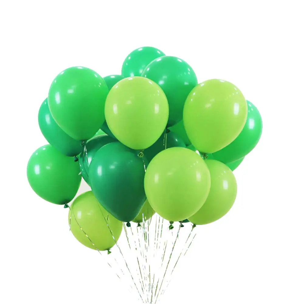 Jungle Party Balloon упаковка из 100 зеленых белых латексных шаров 10 &quotдля дня рождения