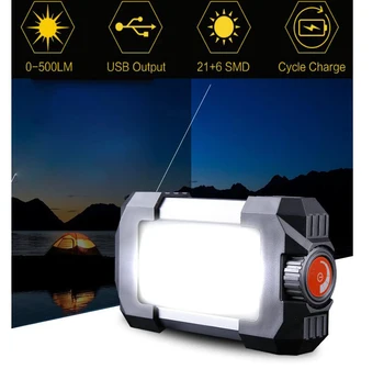 

10W Camping Tent Light Outdoor Rechargeable Portable Lantern 27 LEDs Lamp 500LM Flasher Flashlight with USB interface