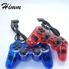 Прозрачный цвет проводной для PS2 контроллер Джойстик Геймпад Джойстик через цвет для Playstation 2 контроллер