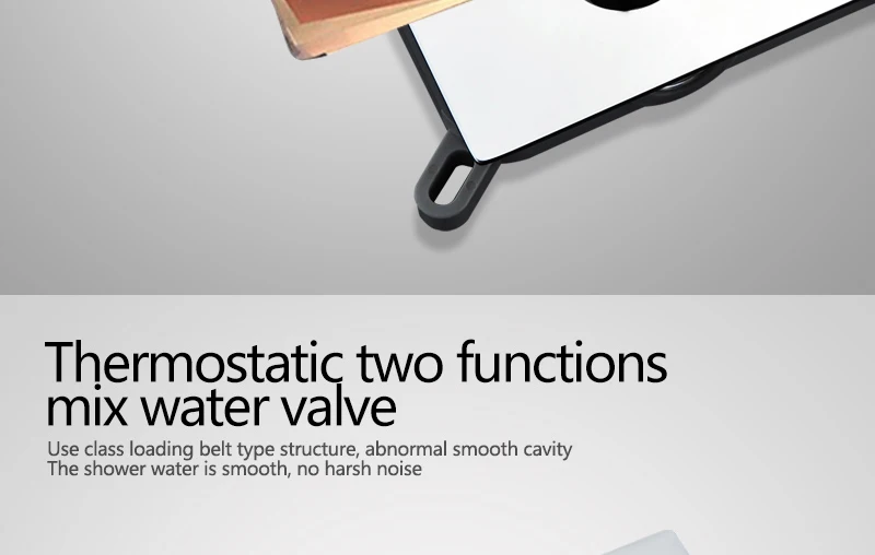 DCAN Two Functions Bathroom Bath Shower Faucet Mixer Valve Wall Mounted Bathtub Faucets Thermostatic Shower Faucets Mixing Valve (8)
