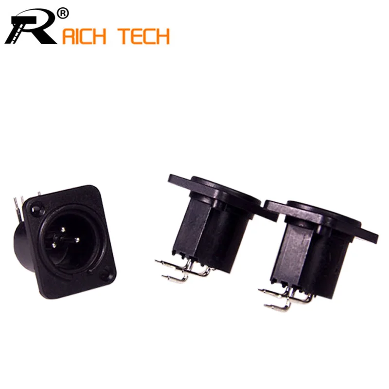 4 шт. 3pin XLR правый угол штекер панельный разъем | Обустройство дома
