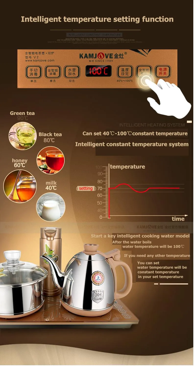 KAMJOVE V2 Интеллектуальный автоматический насос электрический чайник автоматический чайник автоклав для стерилизации чайный набор для подогрева