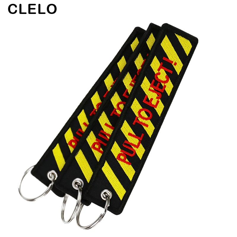 

CLELO Luggage tag Fashion Embroidery Pull To Eject suitcase tag bag tags with Key chain key holders for Aviation Gifts 3PCS/LOT