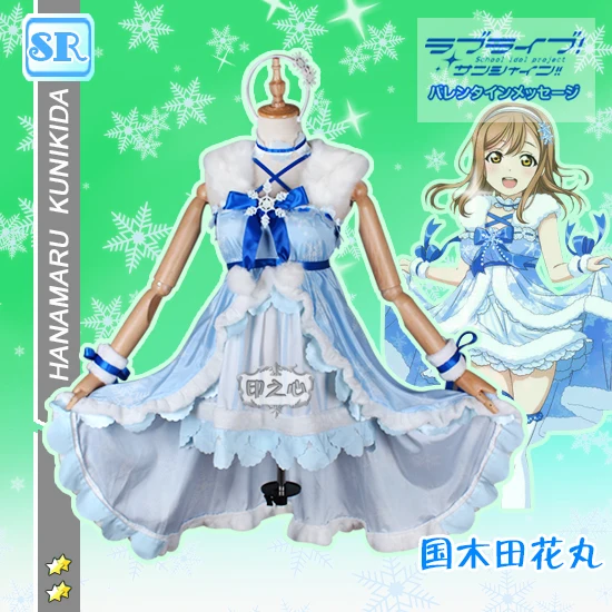Аниме! Lovelive солнце Aqours Hanamaru Kanan Watanabe вы рубиновый играть с снег Пробуждение платье лолиты форма костюм Бесплатная доставка