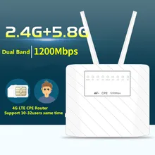 KuWfi 1200Mbps 4G CPE Router 4G LTE Wireless CPE Router Dual Band 2.4&5.8G Wireless AP FDD/TDD LTE With Sim Card Slot цена KuWfi 1200Mbps 4G CPE Router 4G LTE Wireless CPE Router Dual Band 2.4&5.8G Wireless AP FDD/TDD LTE With Sim Card Slot цены онлайн