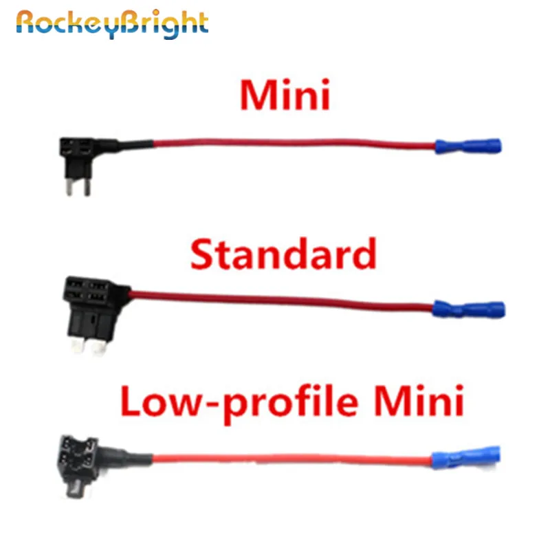 Rockeybright мини/стандарт/маленький держатель предохранителя автомобиля Add-a-circuit Piggy Back плавкий предохранитель адаптер Мини Стандартный маленькое лезвие плавкий предохранитель s