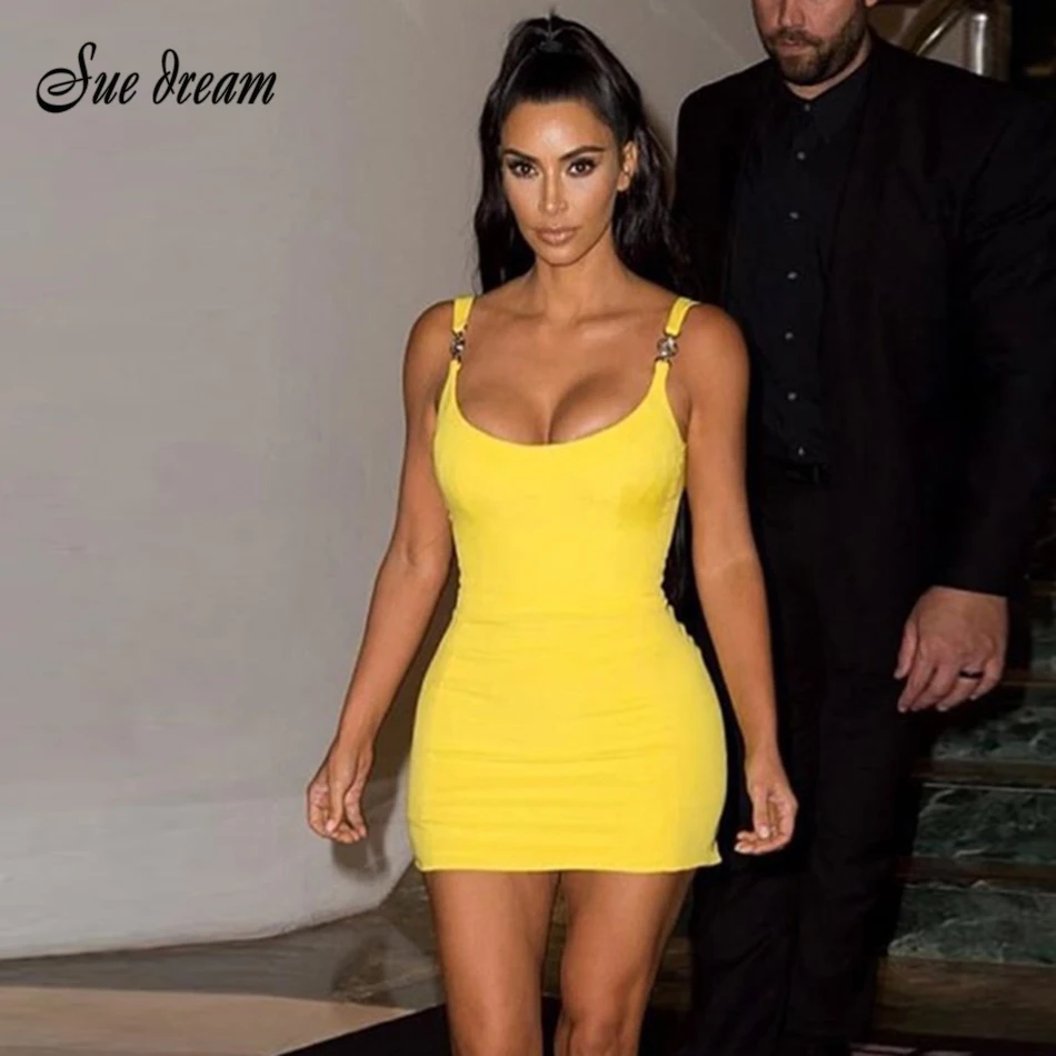 Kim Kardashian Outfit Sexy Tight Sling Strapless Dress Kim Kardashian Outfit Sexy Tight Sling Strapless Dress