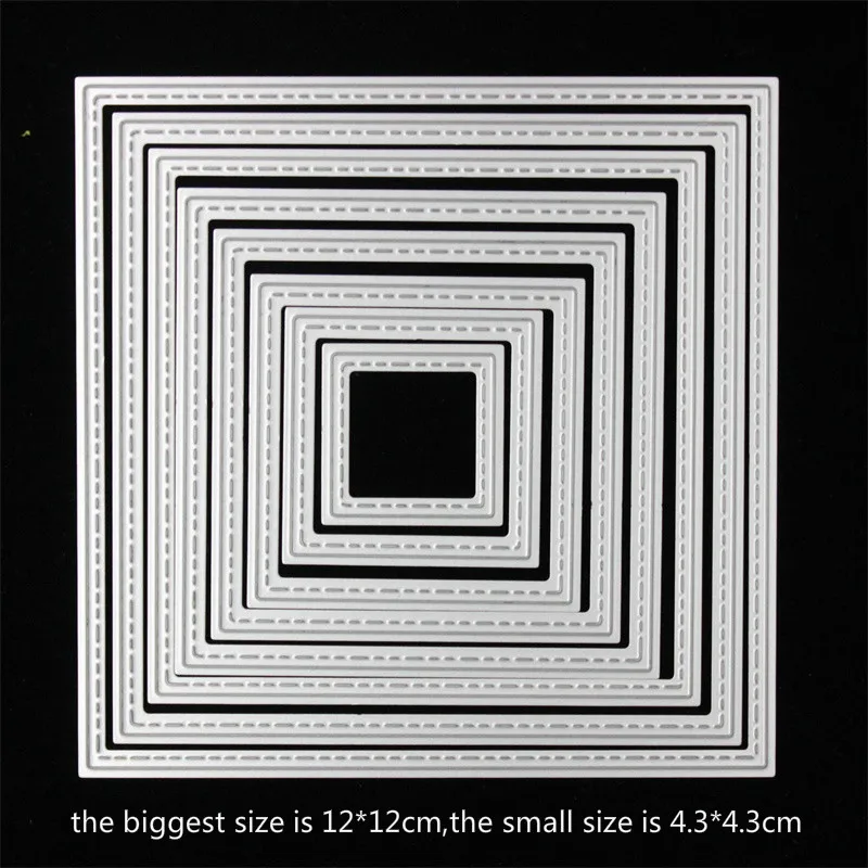 

KSCRAFT Big Stitched Square Metal Cutting Dies Stencils for DIY Scrapbooking/photo album Decorative Embossing DIY Paper Cards