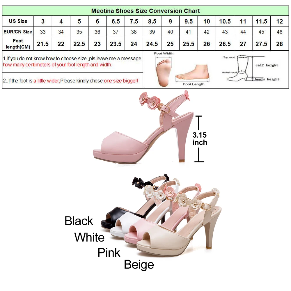Meotina/летние босоножки на высоком каблуке г. Женская обувь вечерние босоножки с ремешком на щиколотке и цветочным узором обувь с открытым носком розовый цвет, большие размеры 42, 43