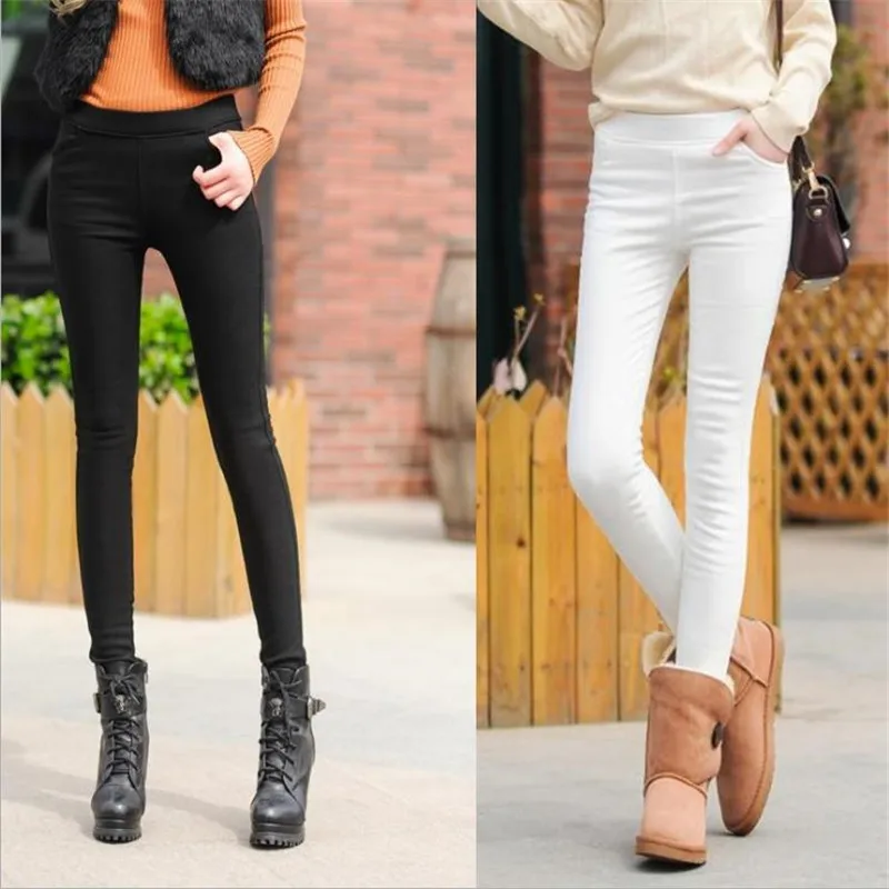 Зимние модные толстые бархатные теплые кашемировые леггинсы размера плюс 4XL обтягивающие узкие брюки с высокой талией женские брюки CM294