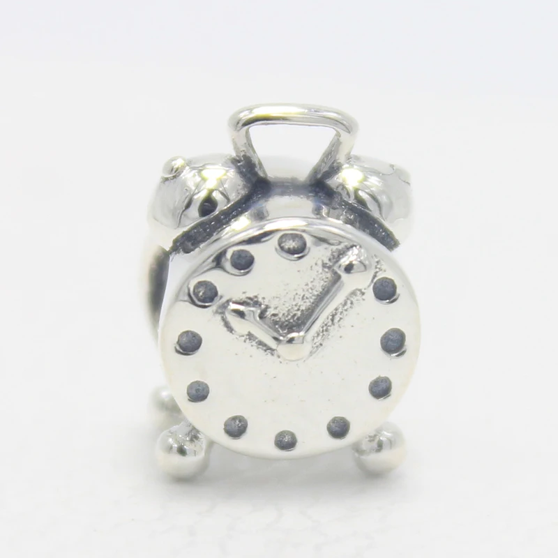 

ROCKART Authentic 925 Sterling Silver Alarm Clock Charm Fit European Brand Bracelets Diy Fine Jewelry Wholesale ROCKART Authenti