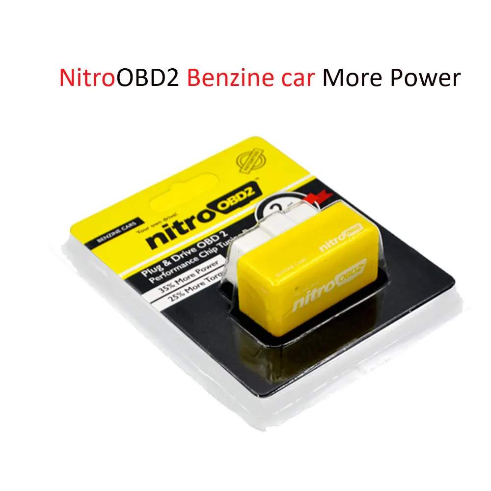 Высокое качество EcoOBD2/Nitroobd2 для дизельного/бензинового автомобиля чип тюнинговая коробка вилка и OBD 2 приводная вилка больше мощности и крутящего момента экономия топлива - Цвет: Nitro Benzine