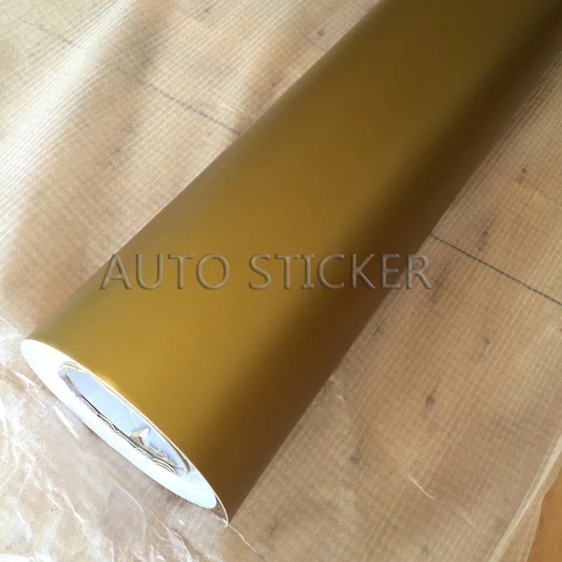 golden matte vinyl car wrap 5