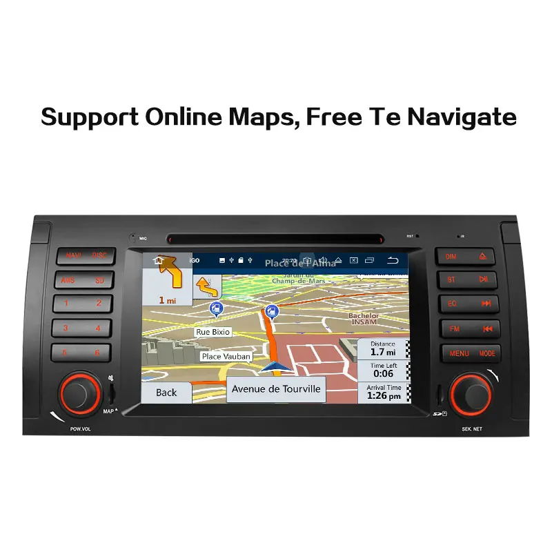 Top Octa-Core Android 9.0 FOR BMW 5 Series E53 X5 E39 M5 520I 525I 528I 530I 535I Car Radio DVD GPS Navi System Carplay 2