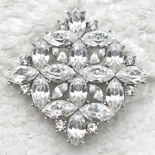 

12pcs/lot Wholesale Brooch Rhinestone Marquise Flower Fashion Pin brooches Wedding party prom Jewelry gift C101714