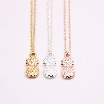 

Summer fruit elements necklace designed for girls fruits shape Pendant necklace pineapple necklace the to wome