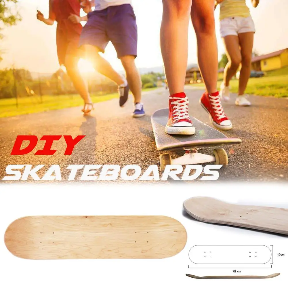 Goede 8 inch 8 Layer Maple Lege Skateboard Skate Boarddouble Concave Kick Decks Skate Board Ruw Schuurpapier voor Longboard DIY