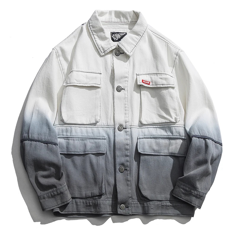 

2019 Spring Men Jeans Cotton Jacket Splice Coat Mens Coat Us Size