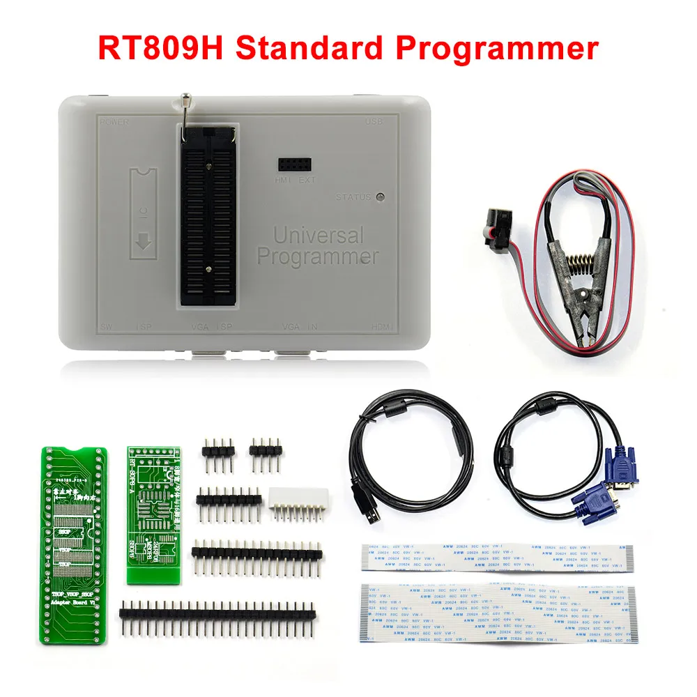 RT809H emmc-nand вспышка чрезвычайно быстрый Универсальный программатор+ кабель EDID с кабелями emmc-nand+ 35 адаптеров - Цвет: RT809H