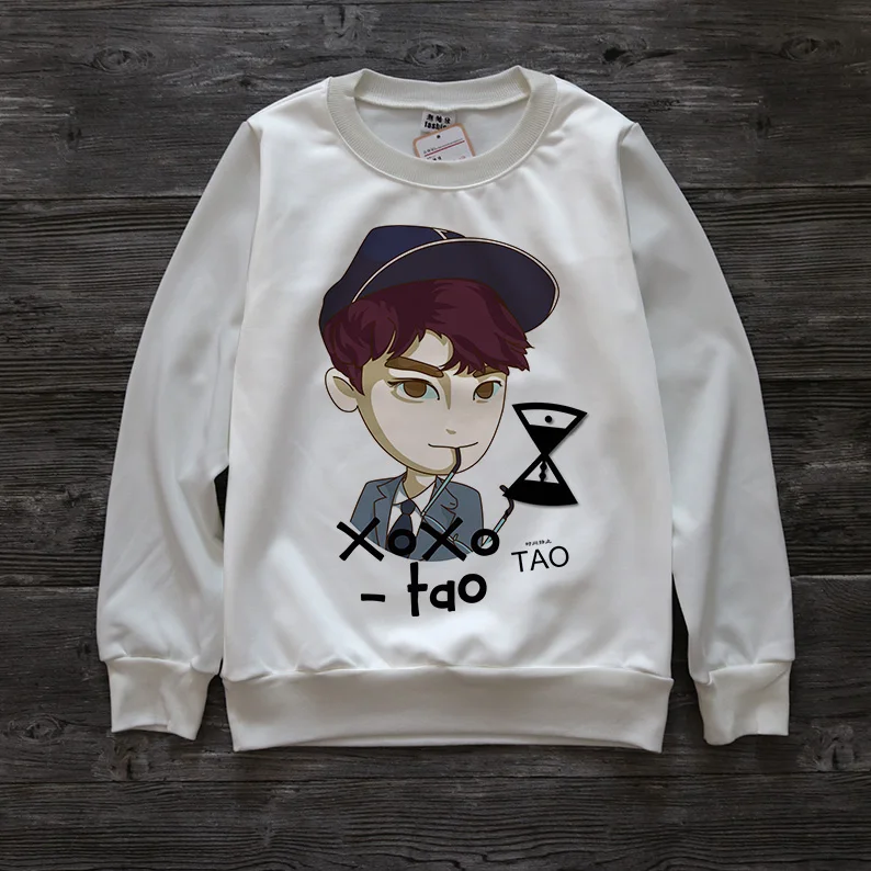 Новинка EXO Kpop TAO 3D мультфильм parint зима круглый вырез толстовки для женщин/мужчин вентиляторы уличная Толстовка Harajuku Женская одежда