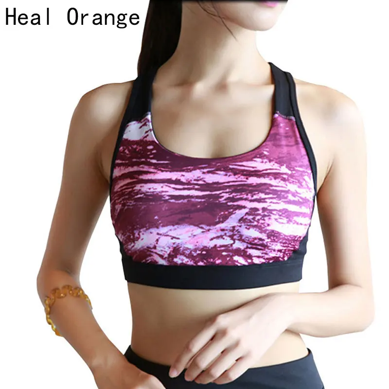 

HEAL ORANGE Woman Sports Bras Female Vest Running Underwear Top Sports Fitness Yoga Tank Top Bra Sports Clothes For Women Yoga