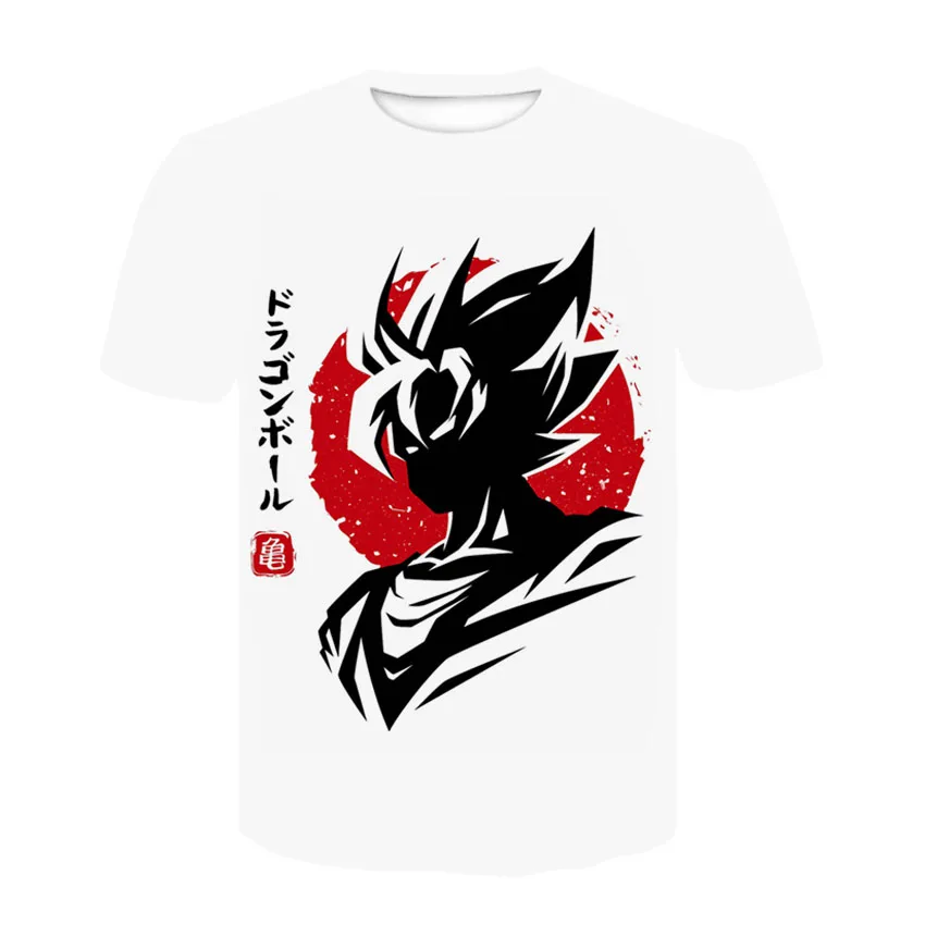 

New Dragon Ball Men T Shirt 3D Printed Super Saiyan Dragonball Z Goku Tshirt Fashion White Streetwear T-shirt Men 2019 Tops Tees