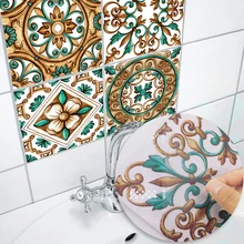 

Funlife 15*15cm/20*20cm PVC Waterproof Self adhesive Wallpaper floral Kitchen Watercolor DIY Tile Sticker Wall Decal TS024