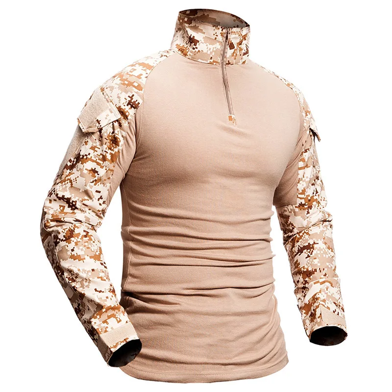 Desert Camo S. ARCHON Военная камуфляжная рубашка для мужчин 12 цветов хлопок с длинным рукавом армейская тактическая рубашка Solider Squad Armed верхняя одежда рубашки - Color: Desert Camo