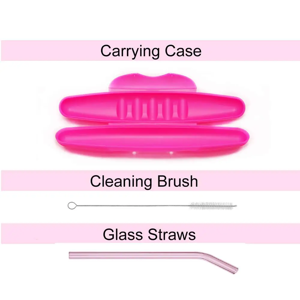 

1pc Handmade Healthy Glass Straw with case friendly Household Pipet Tubularis Snore Piece Tube kitchen accessories