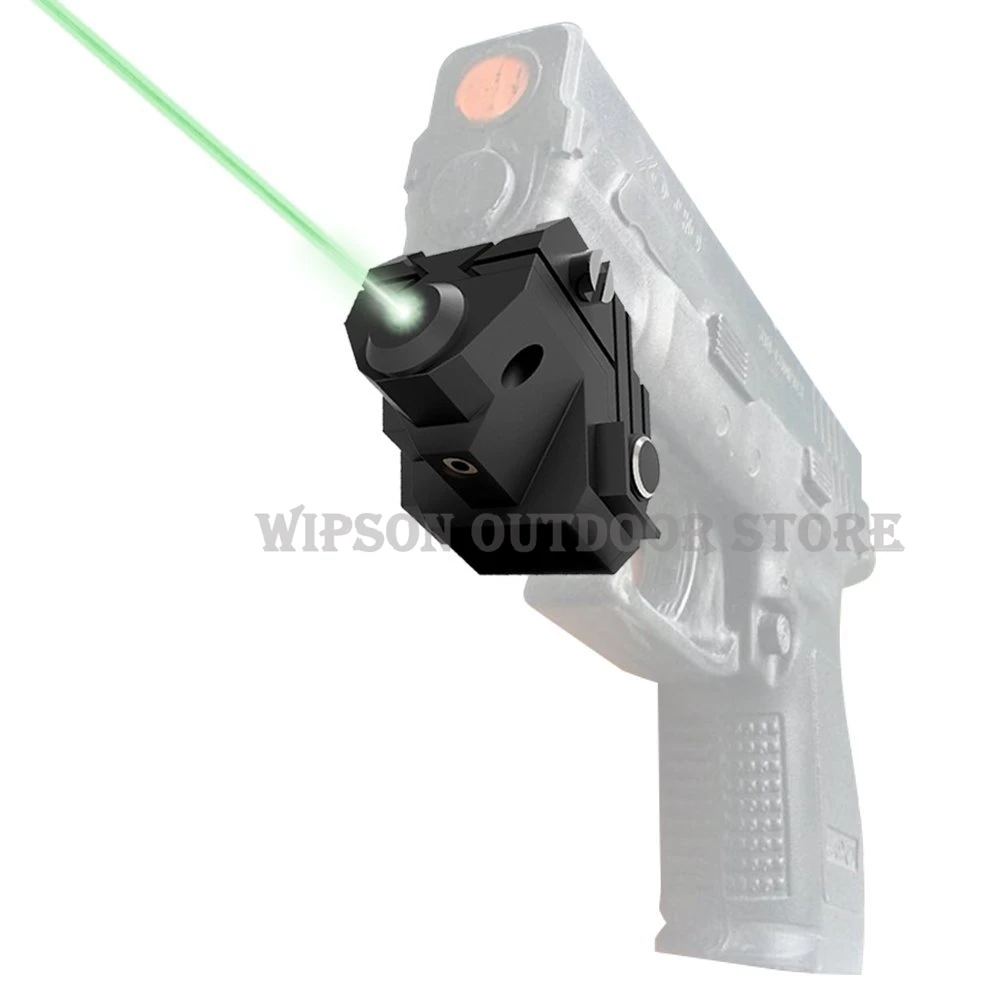 WIPSON Mini Sub Компактный тактический рельс с креплением низкопрофильный Красный Зеленый точечный Лазер прицел со встроенным аккумулятором для пистолета
