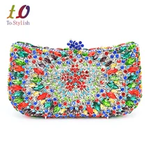 Стильные клатчи с узором в виде короны Роскошная вечерняя сумка с кристаллами блестящая вечерняя сумочка с украшениями индийские дамские свадебные клатчи сумочка 88346