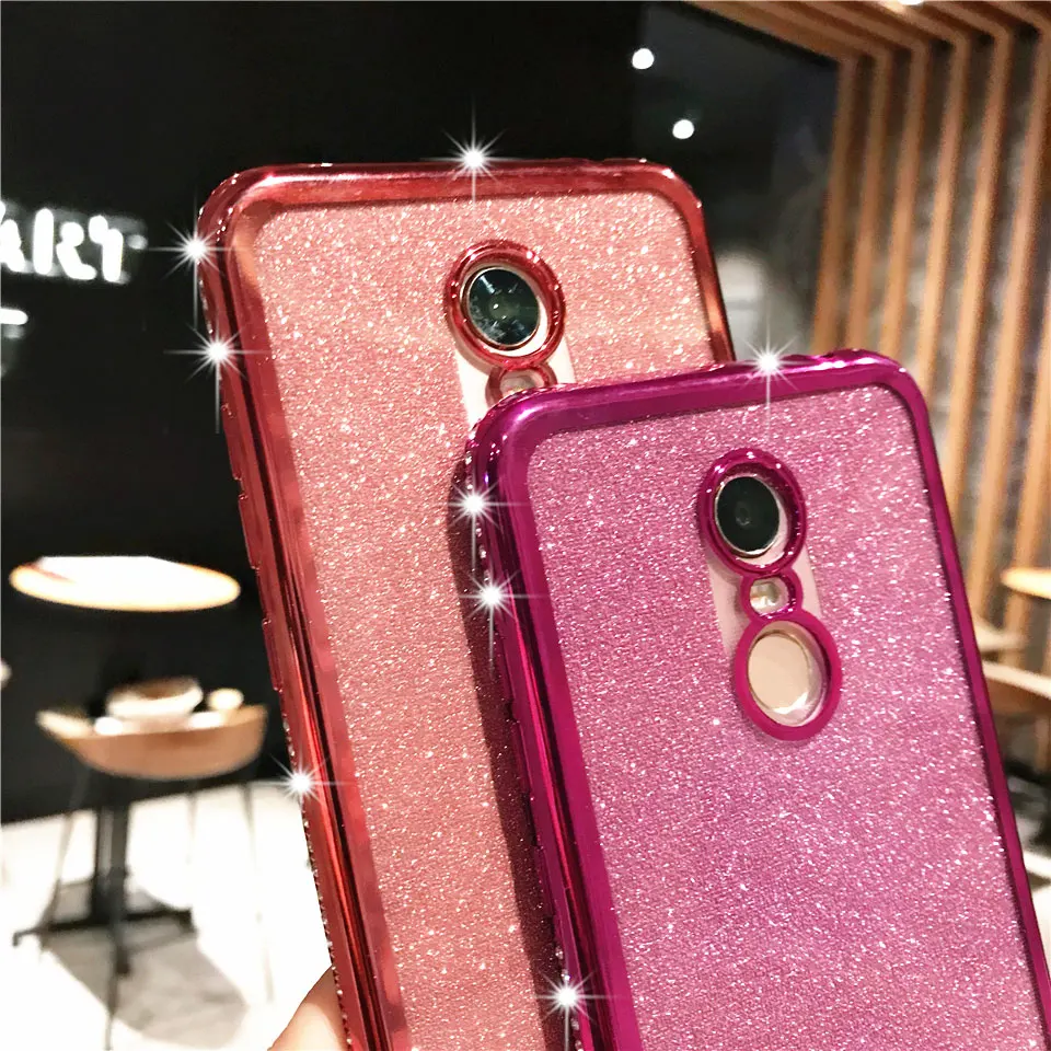 Алмазный чехол для XiaoMi RedMi 5 Plus Note 7 6 Pro 6A силиконовый мягкий блестящий телефона Play