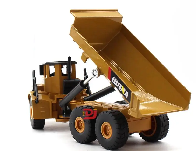 Goede 150 legering gelede dumper model speelgoed, hoge imitatie legering techniek model voertuig, metalen diecasting, groothandel