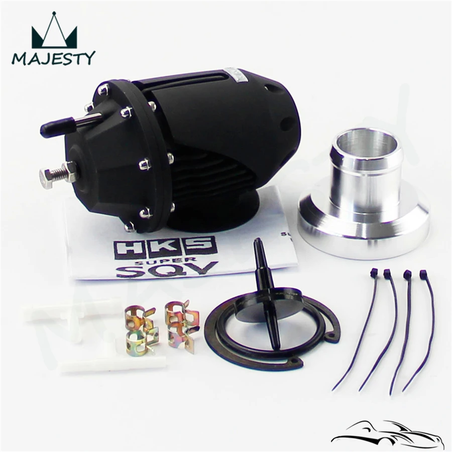 

TYPE-2 II 2 SQV BLOW OFF VALVE BOV UNIVERSAL ALUMINUM+2.5" FLANGE PIPE BLACK with original box