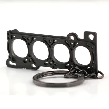 

10Pcs/Lot Creative Engine Gasket Keychain Fashion Accessories Car Part Model Keyring Keyfob Key Chain Ring