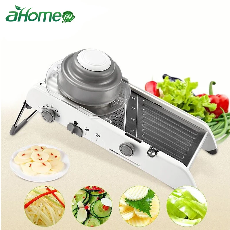 

Mandoline Slicer Stainless Steel Vegetable Julienner Adjustable Safe Blades Grater Professional Multi-function Tomato Slicer