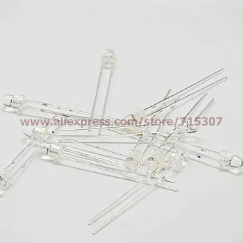 

50pcs 3mm RGB (red/green/blue) multicolor led flashing slowly round with domed top transparent lens 2pins high brightness