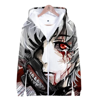 

Tokyo Ghouls coat COS comics hot sale easy to match autumn and winter zipper hooded sweatshirt jacket parent-child couple unisex