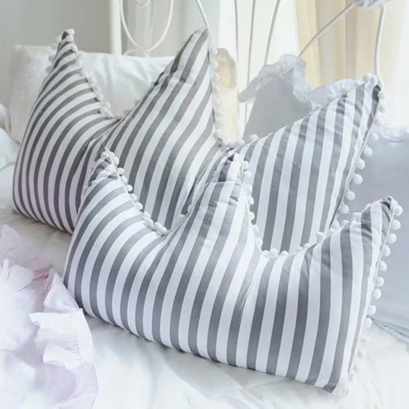 Crown Stuffed Pillow Cotton Soft Stripe Pink Dark Sofa Crown Stuffed Pillow Cotton Soft Stripe Pink Dark Sofa Chair Decor Shaped Throw Washable S M In Movies Tv From Toys