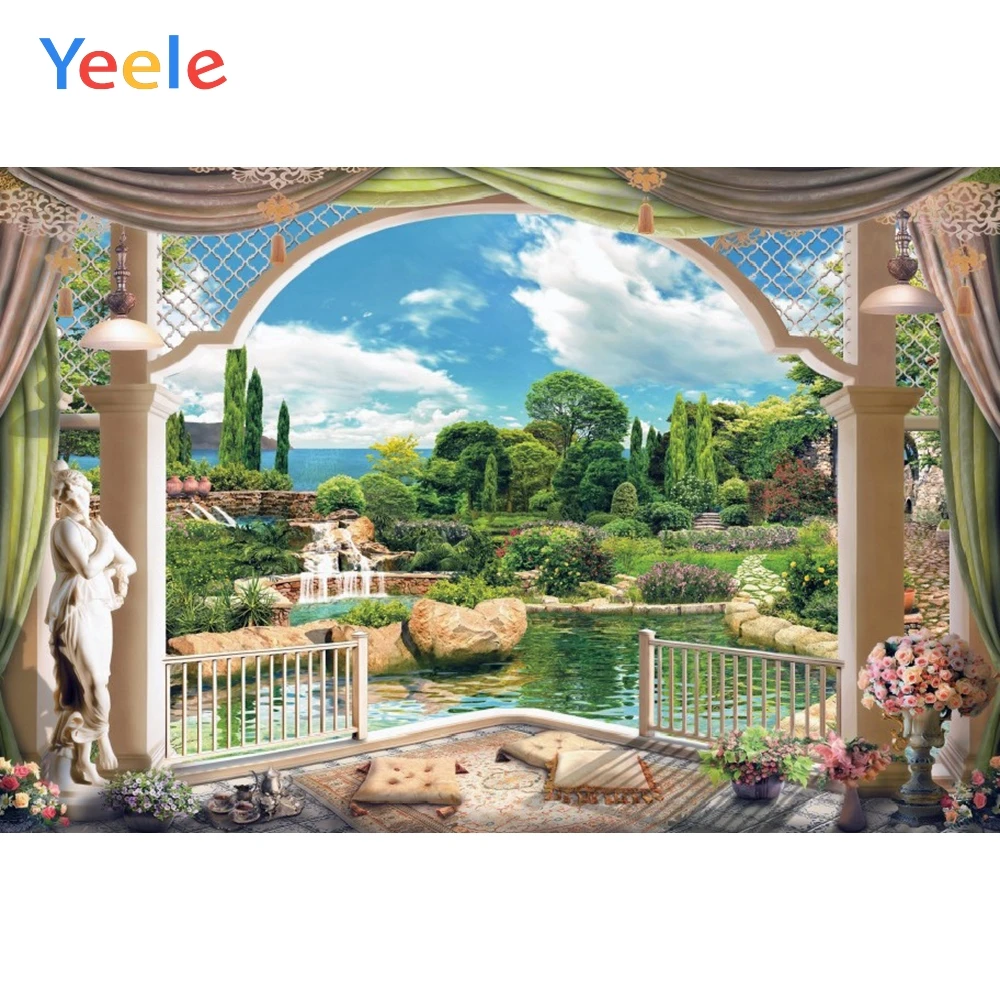 

Yeele Sky Clouds River Stone Forest Carpet Landscape Photography Backgrounds Customized Photographic Backdrops for Photo Studio